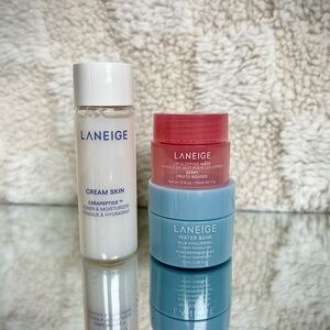 LANEIGE Cream Skin Toner and Lip Mask Set - White, Pink, Blue